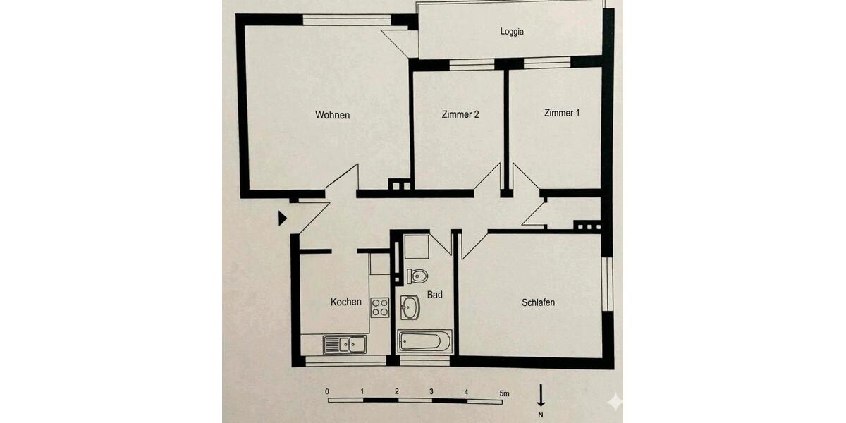 Etagenwohnung Wolfsburg Ehmen - 4 Zimmer, 76 m&sup2;, 850&euro; | Angebot:27601833
